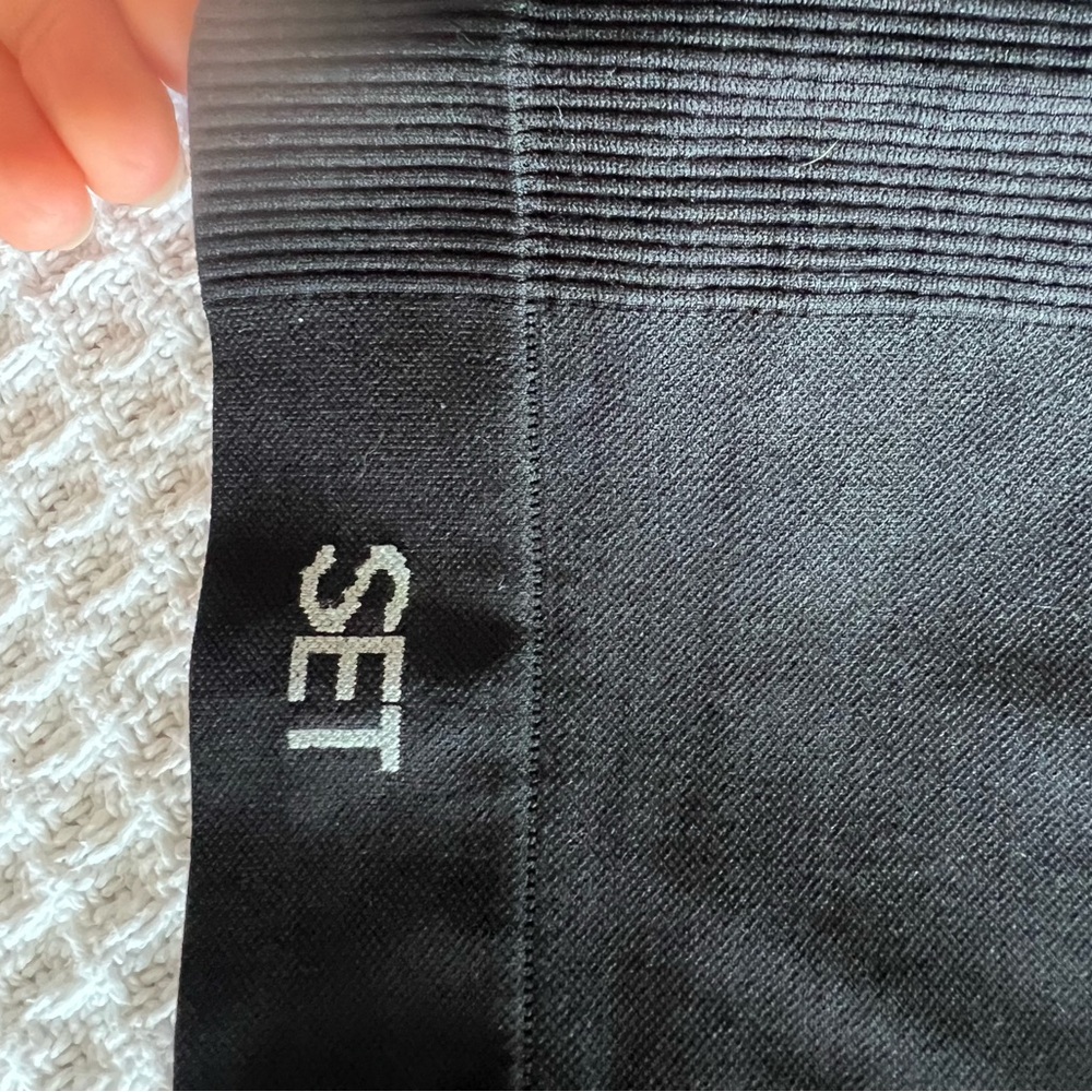 Black SET Ribbed bike short